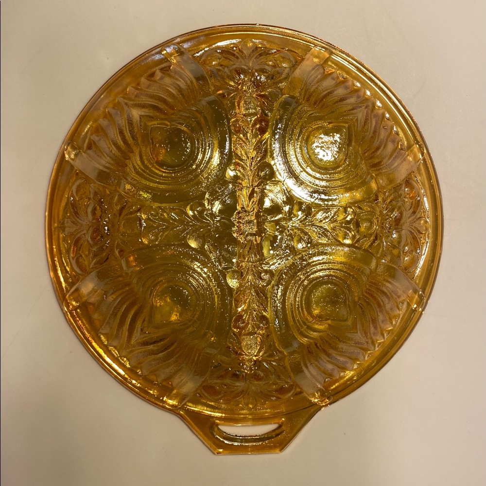 Vintage Indiana Glass Iridescent Relish Dish - Picture 8 of 9